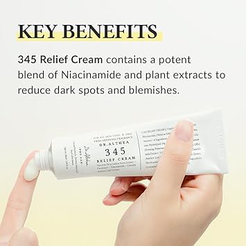 Dr.Althea 345 Relief Cream | Daily Face Moisturizer | Blemish Relief Care | Soothing Recovery & Moisture with Niacinamide, Panthenol | Korean Vegan Skincare for All Skin Types | 1.7 Fl Oz (Pack of 1)